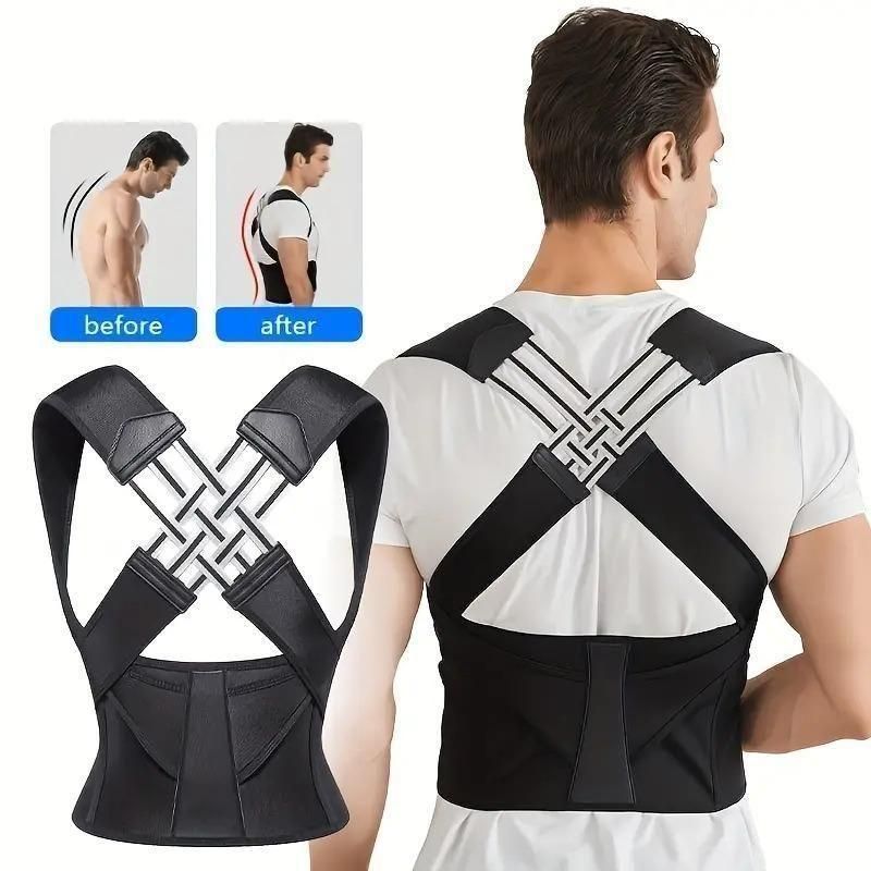 Indifit Adjustable Back Posture Corrector  | Slouching Relieve Pain Belt Women and Men | Indian Posture corrector