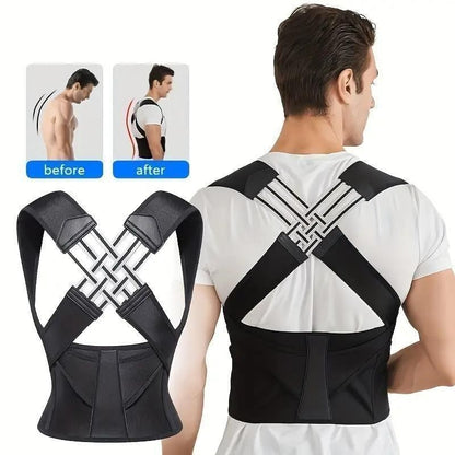 Indifit Adjustable Back Posture Corrector  | Slouching Relieve Pain Belt Women and Men | Indian Posture corrector
