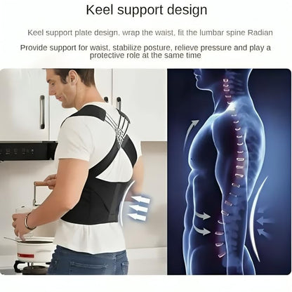 Indifit Adjustable Back Posture Corrector  | Slouching Relieve Pain Belt Women and Men | Indian Posture corrector
