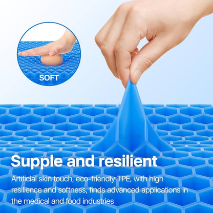 Indifit Gel Orthopedic Seat Cushion for Office Chair, Wheelchair, or Home Rubber Cushion for Back Pain