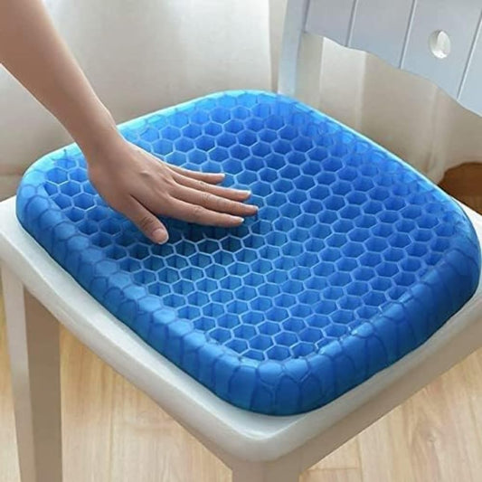 Indifit Gel Orthopedic Seat Cushion for Office Chair, Wheelchair, or Home Rubber Cushion for Back Pain
