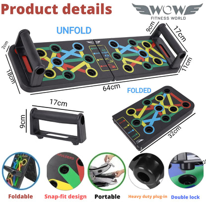 Indifit Pushup Board for Men and Women - Fitness Equipment for Home Gym - Push Up Bar Stand Exercise Equipment